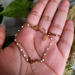 Gold Plated Stainless Steel Love Bracelet